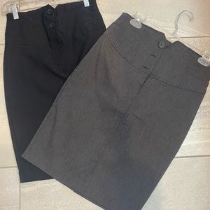 2 women skirts ,one black and another gray
